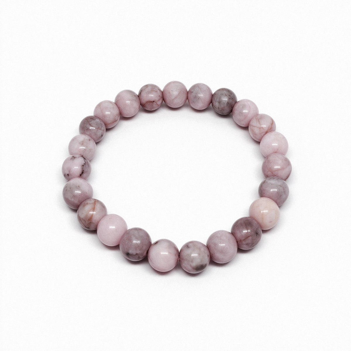 Pink Zebra Stone Stretch Bracelet (8mm)