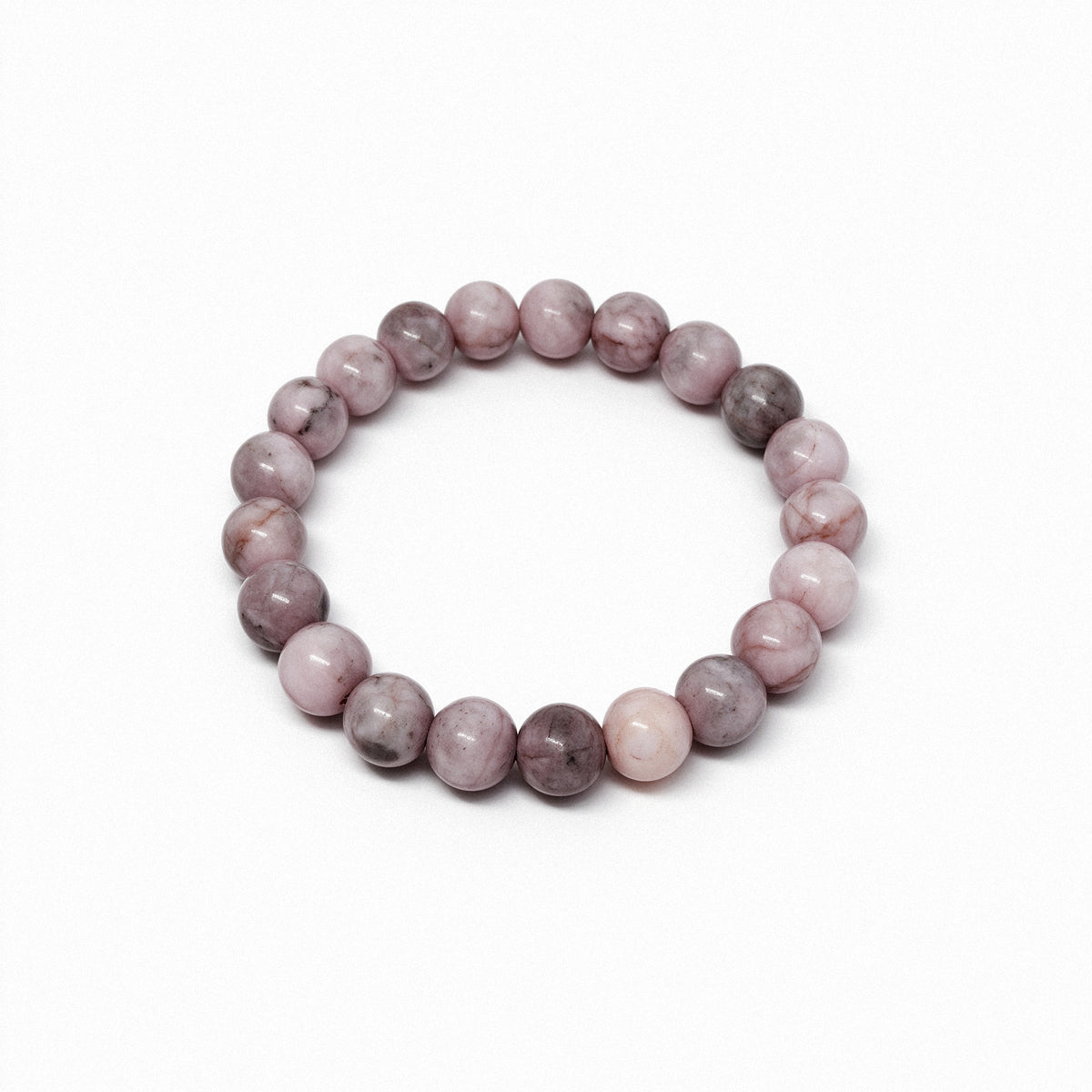 Pink Zebra Stone Stretch Bracelet (8mm)